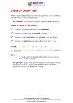 5th grade math worksheets order of operations