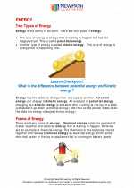 Science - Third Grade - Study Guide: Energy