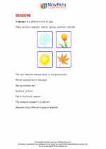 Science - First Grade - Study Guide: The seasons
