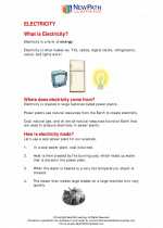 Science - First Grade - Study Guide: Electricity