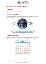 Science - Second Grade - Study Guide: Moon, star and planets