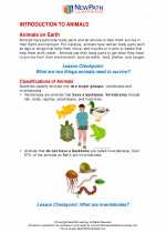 Introduction to animals. Science Worksheets and Study Guides Fourth Grade.