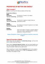 Science - Fifth Grade - Study Guide: Properties of matter and Energy