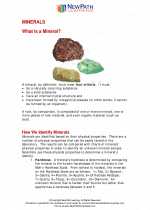 Minerals. Eights Grade Science Worksheets and Answer key, Study Guides