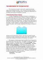 The Movement of Ocean Water. 8th Grade Science Worksheets and Answer