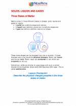 Science - Sixth Grade - Study Guide: Solids, liquids and gases