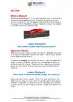 Science - Seventh Grade - Study Guide: Motion