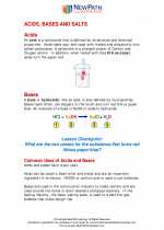 Science - Seventh Grade - Study Guide: Acids, bases and salts