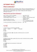 dictionary skills 7th grade ela worksheets and answer key