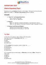 expository text 7th grade ela worksheets and answer key study guide