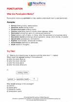 punctuation 7th grade ela worksheets and answer key study guide