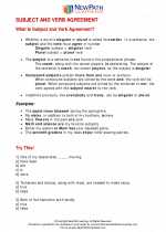 subject and verb agreement 7th grade ela worksheets and answer key