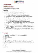 English Language Arts - Seventh Grade - Study Guide: Vocabulary 