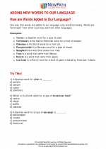 English Language Arts - Eighth Grade - Study Guide: Adding New Words to Our Language 