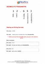 Mathematics - Fifth Grade - Study Guide: Ordering Decimals