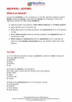 English Language Arts - Eighth Grade - Study Guide: Modifiers-Adverbs 