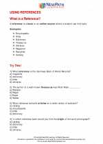 English Language Arts - Eighth Grade - Study Guide: Using References 