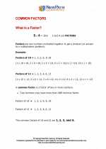 Mathematics - Fifth Grade - Study Guide: Common Factors