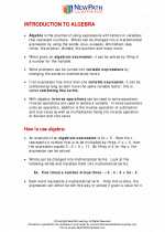 Mathematics - Seventh Grade - Study Guide: Introduction to Algebra