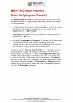 Mathematics - Seventh Grade - Study Guide: The Pythagorean Theorem