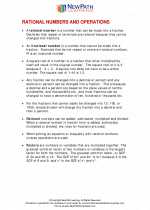 rational numbers and operations 8th grade math worksheets study guides and answer key