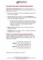 collecting and describing data 8th grade math worksheets study guides and answer key