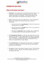 perimeter and area 8th grade math worksheets study guides and answer key