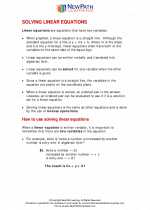 Mathematics - Eighth Grade - Study Guide: Solving linear equations