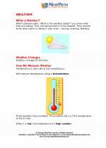 Science - First Grade - Study Guide: Weather