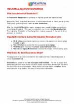 Social Studies - Fifth Grade - Study Guide: Industrialization/Economics