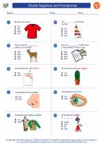 English Language Arts - Third Grade - Worksheet: Double Negatives and Homophones