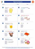 English Language Arts - Second Grade - Worksheet: Beginning Digraphs