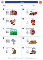 English Language Arts - Fourth Grade - Worksheet: Plurals