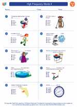 English Language Arts - Fourth Grade - Worksheet: High Frequency Words II