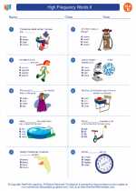 English Language Arts - Fourth Grade - Worksheet: High Frequency Words II