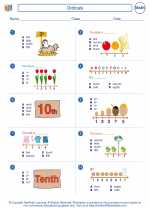 Mathematics - First Grade - Worksheet: Ordinals