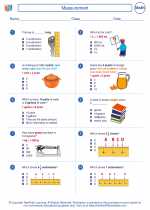 Mathematics - Third Grade - Worksheet: Measurement