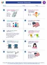 Social Studies - Third Grade - Worksheet: American Citizenship