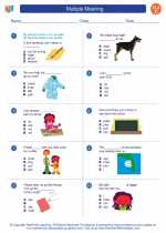 English Language Arts - Third Grade - Worksheet: Multiple Meaning