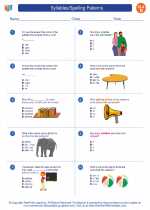 English Language Arts - Fourth Grade - Worksheet: Syllables/Spelling Patterns