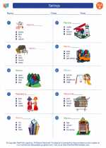 English Language Arts - First Grade - Worksheet: Settings