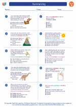 English Language Arts - Fourth Grade - Worksheet: Summarizing