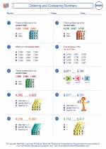 Comparing Ordering Numbers Worksheets 3rd
