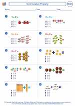 Mathematics - First Grade - Worksheet: Commutative Property