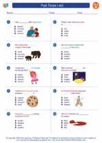 past tense ed 2nd grade ela worksheets and answer key study guides