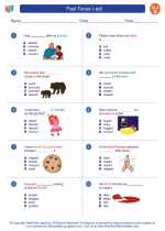 English Language Arts - Second Grade - Worksheet: Past Tense (-ed)