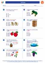 English Language Arts - Second Grade - Worksheet: Suffixes