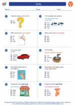 English Language Arts - Second Grade - Worksheet: Verbs