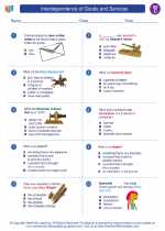 Social Studies - Third Grade - Worksheet: Interdependence of Goods and Services