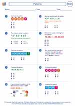 Patterns. Mathematics Worksheets and Study Guides Third Grade.